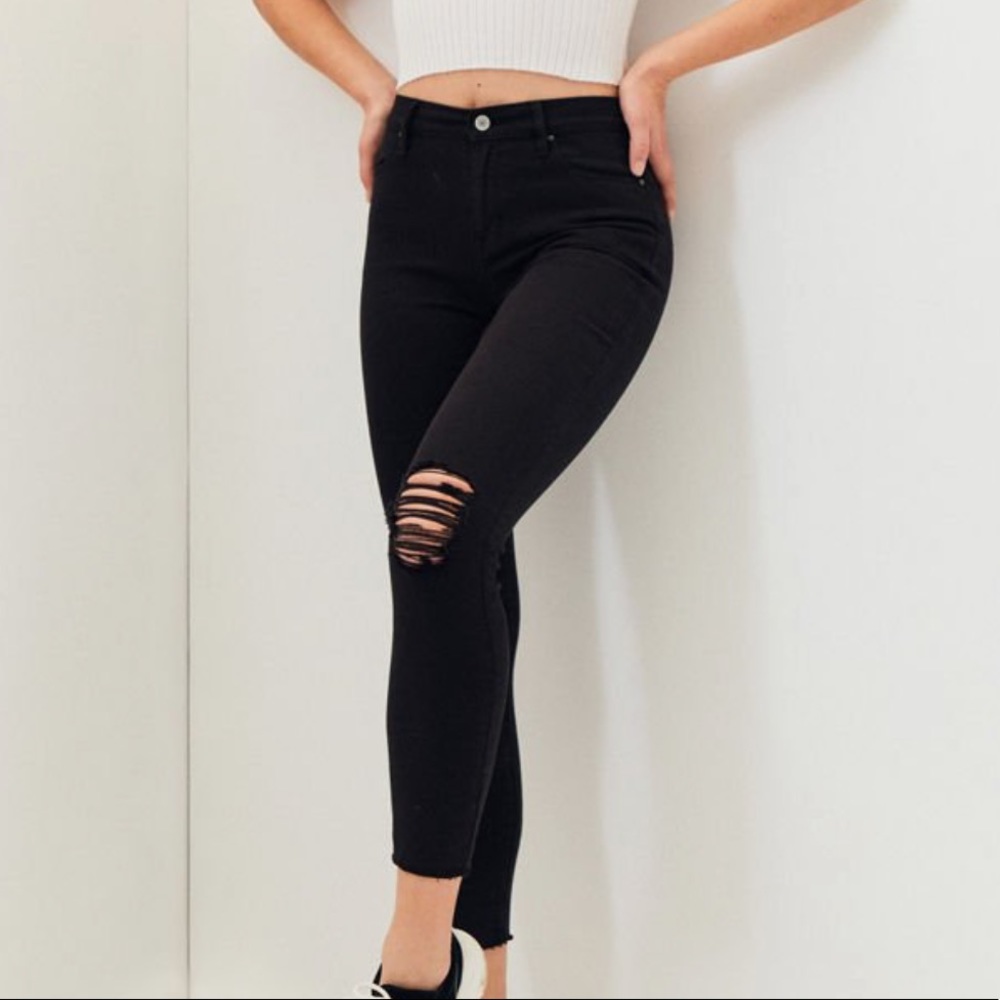 High rise ankle jeggings